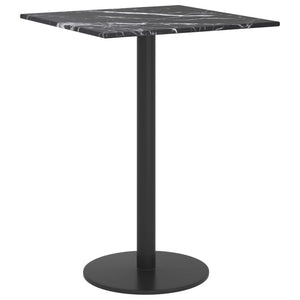 Schwarze Tischplatte 30x30 cm Marmor-Optik