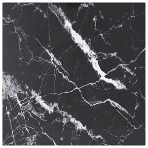 Schwarze Tischplatte 40x40 cm Marmoroptik