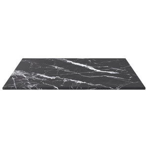 Schwarze Tischplatte 40x40 cm Marmoroptik