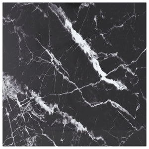 Schwarze Tischplatte Marmoroptik 60x60 cm