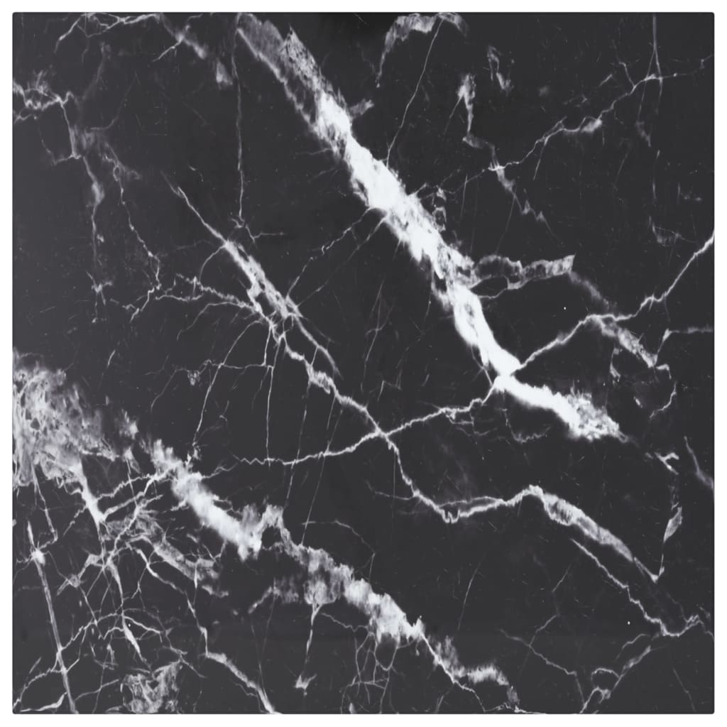 Schwarze Tischplatte Marmoroptik 60x60 cm