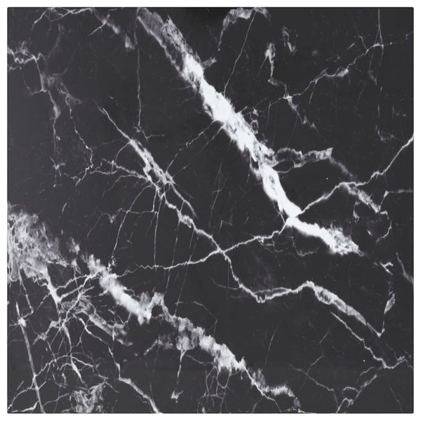Schwarze Tischplatte Marmoroptik 60x60 cm