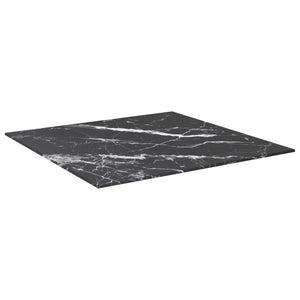 Schwarze Tischplatte Marmoroptik 60x60 cm