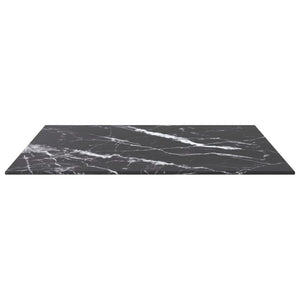 Schwarze Tischplatte Marmoroptik 60x60 cm