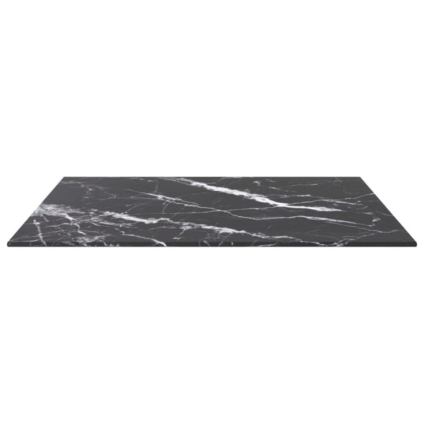 Schwarze Tischplatte Marmoroptik 60x60 cm