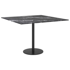 Schwarze Tischplatte Marmoroptik 60x60 cm