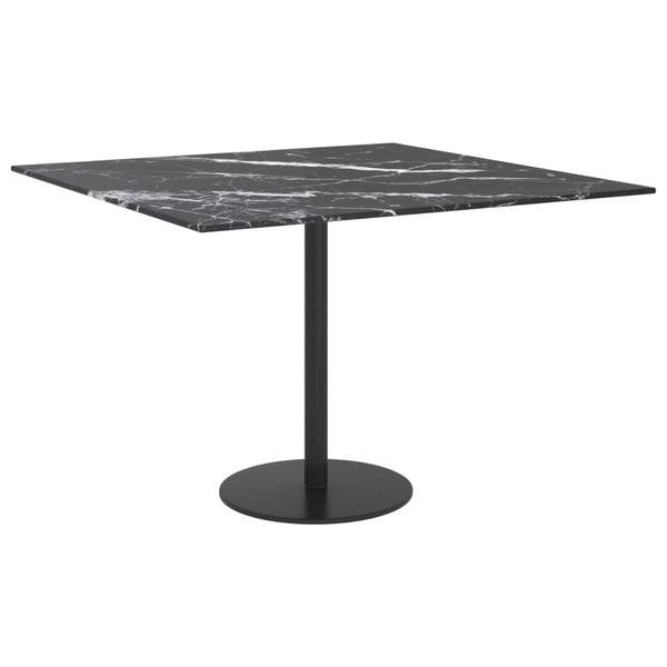 Schwarze Tischplatte Marmoroptik 60x60 cm