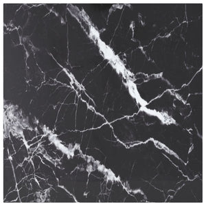 Tischplatte Schwarz Marmoroptik 70x70 cm