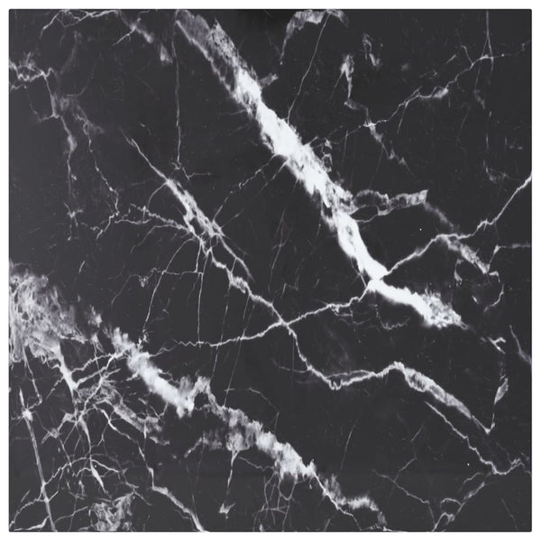 Tischplatte Schwarz Marmoroptik 70x70 cm