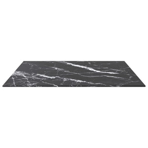 Tischplatte Schwarz Marmoroptik 70x70 cm