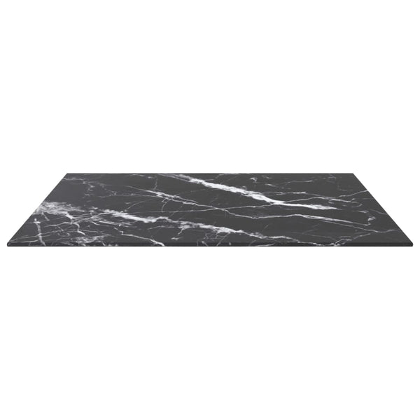 Tischplatte Schwarz Marmoroptik 70x70 cm