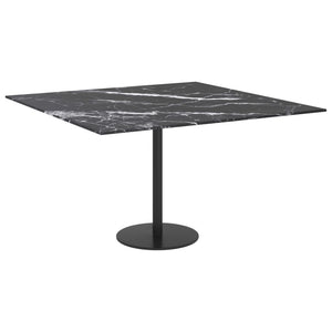 Tischplatte Schwarz Marmoroptik 70x70 cm