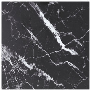 Schwarze Tischplatte 80x80 cm Marmoroptik