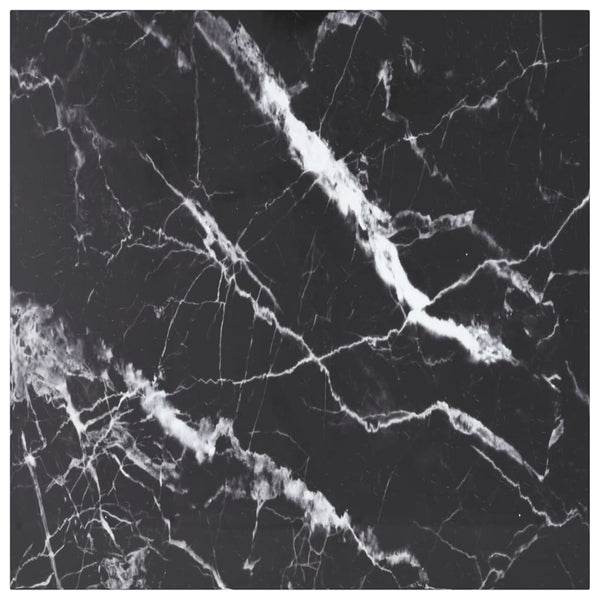 Schwarze Tischplatte 80x80 cm Marmoroptik