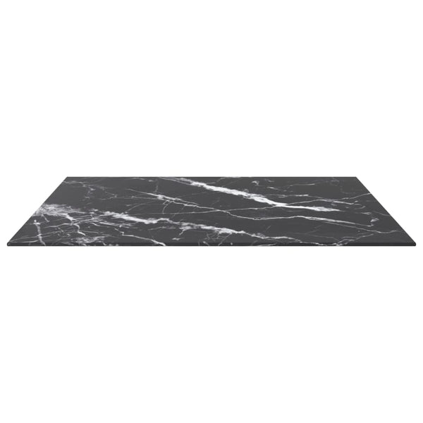 Schwarze Tischplatte 80x80 cm Marmoroptik
