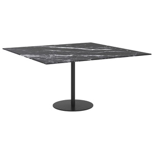 Schwarze Tischplatte 80x80 cm Marmoroptik