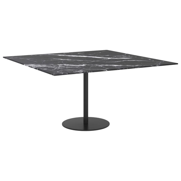 Schwarze Tischplatte 80x80 cm Marmoroptik