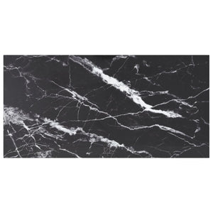 Schwarze Tischplatte 100x50 cm Marmoroptik