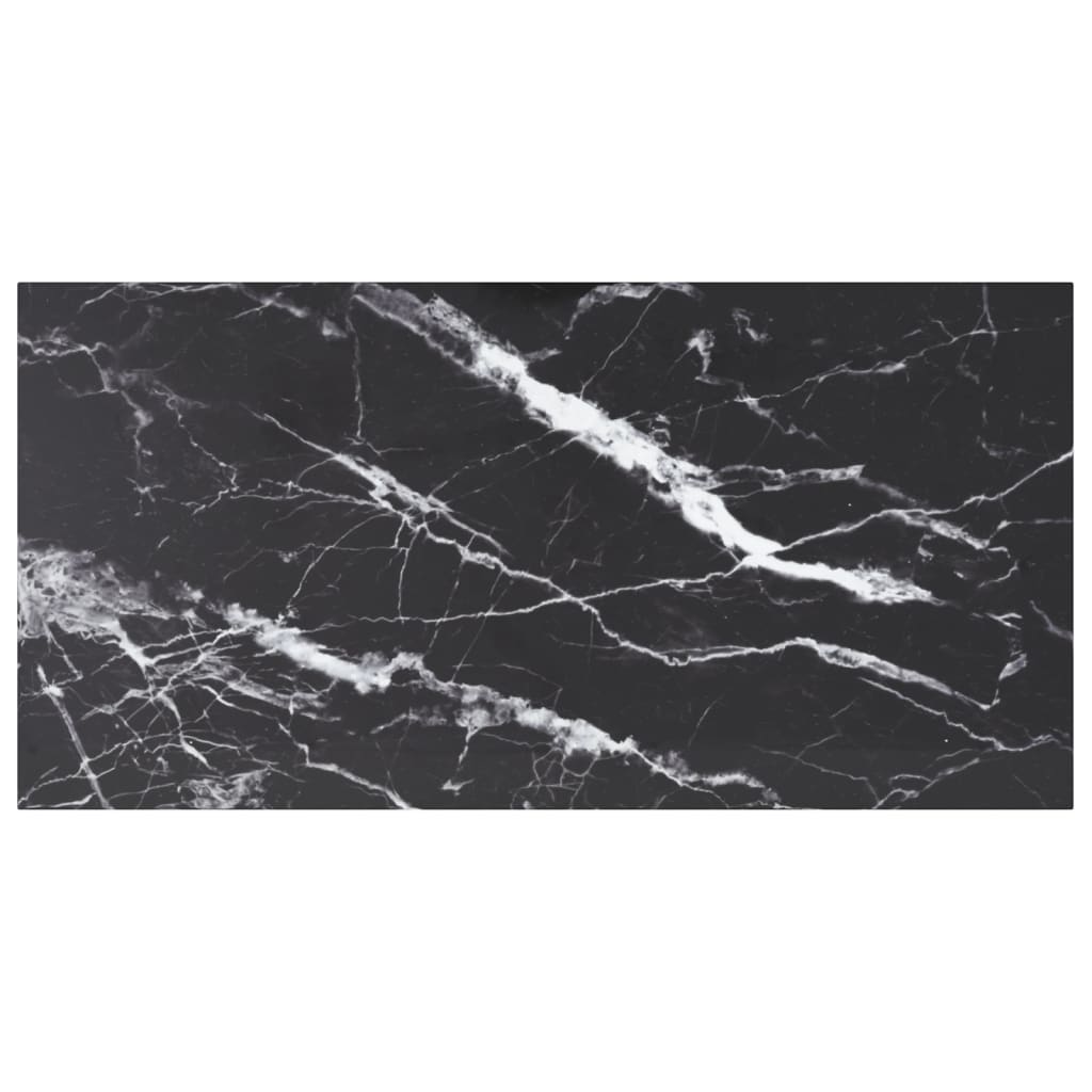 Schwarze Tischplatte 100x50 cm Marmoroptik