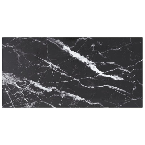 Schwarze Tischplatte 100x50 cm Marmoroptik
