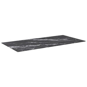 Schwarze Tischplatte 100x50 cm Marmoroptik