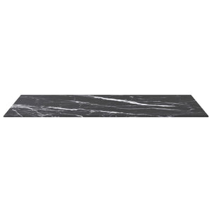 Schwarze Tischplatte 100x50 cm Marmoroptik
