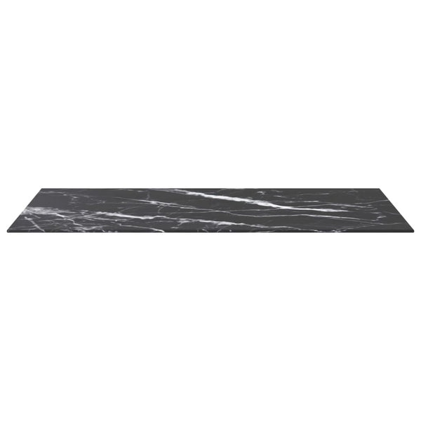 Schwarze Tischplatte 100x50 cm Marmoroptik