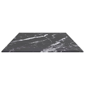 Schwarze Tischplatte 100x50 cm Marmoroptik