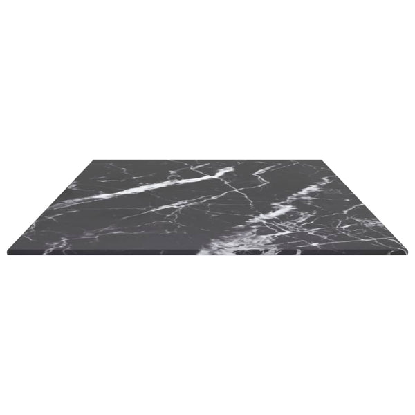 Schwarze Tischplatte 100x50 cm Marmoroptik