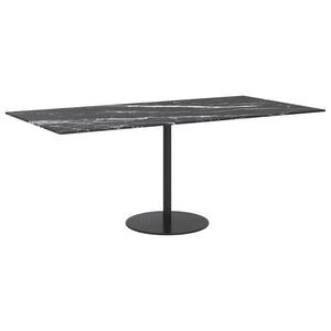 Schwarze Tischplatte 100x50 cm Marmoroptik
