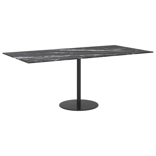 Schwarze Tischplatte 100x50 cm Marmoroptik
