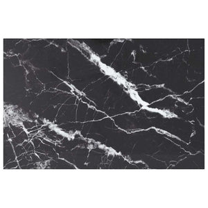 Schwarze Tischplatte 100x62 cm Marmoroptik