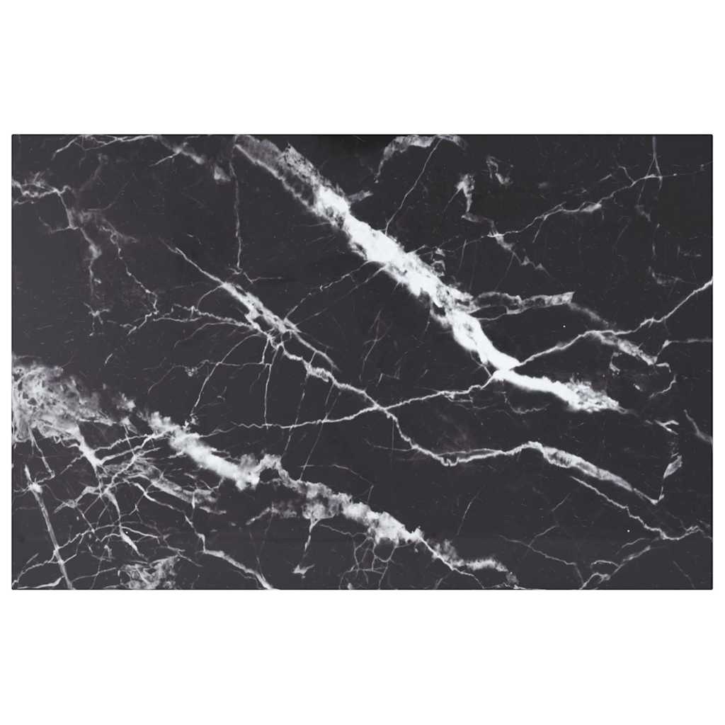 Schwarze Tischplatte 100x62 cm Marmoroptik