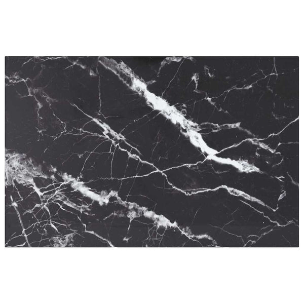Schwarze Tischplatte 100x62 cm Marmoroptik