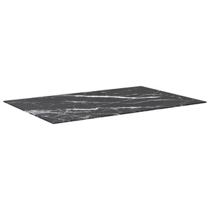 Schwarze Tischplatte 100x62 cm Marmoroptik