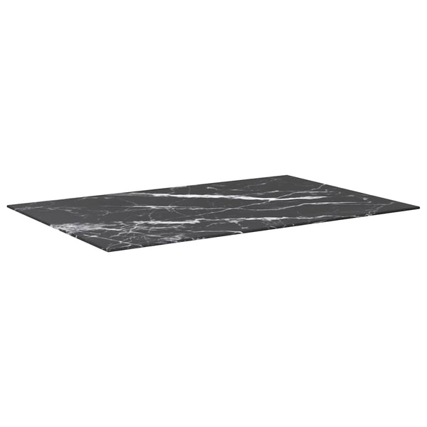 Schwarze Tischplatte 100x62 cm Marmoroptik