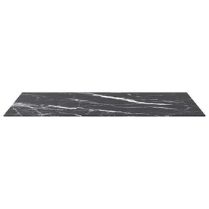 Schwarze Tischplatte 100x62 cm Marmoroptik