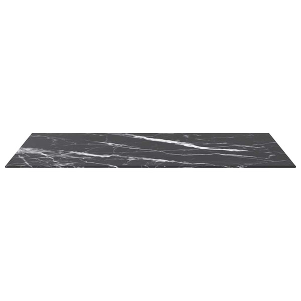 Schwarze Tischplatte 100x62 cm Marmoroptik