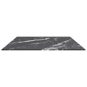 Schwarze Tischplatte 100x62 cm Marmoroptik