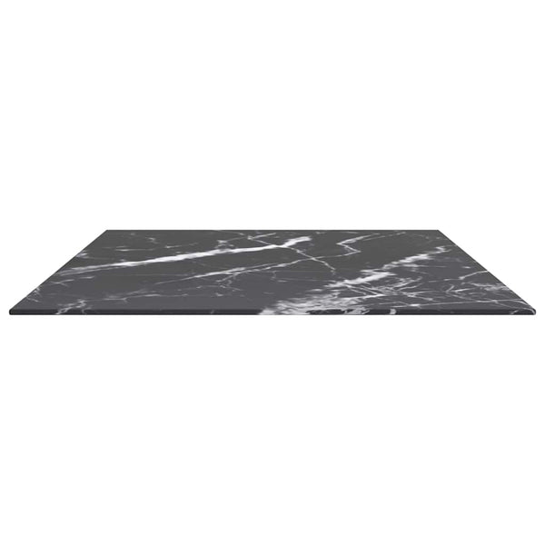 Schwarze Tischplatte 100x62 cm Marmoroptik