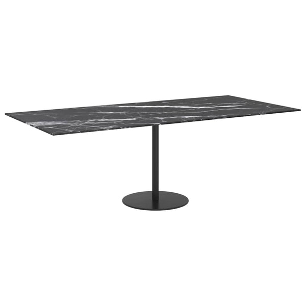 Schwarze Tischplatte 100x62 cm Marmoroptik