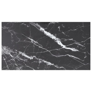 Schwarze Tischplatte 120x65 cm Marmoroptik