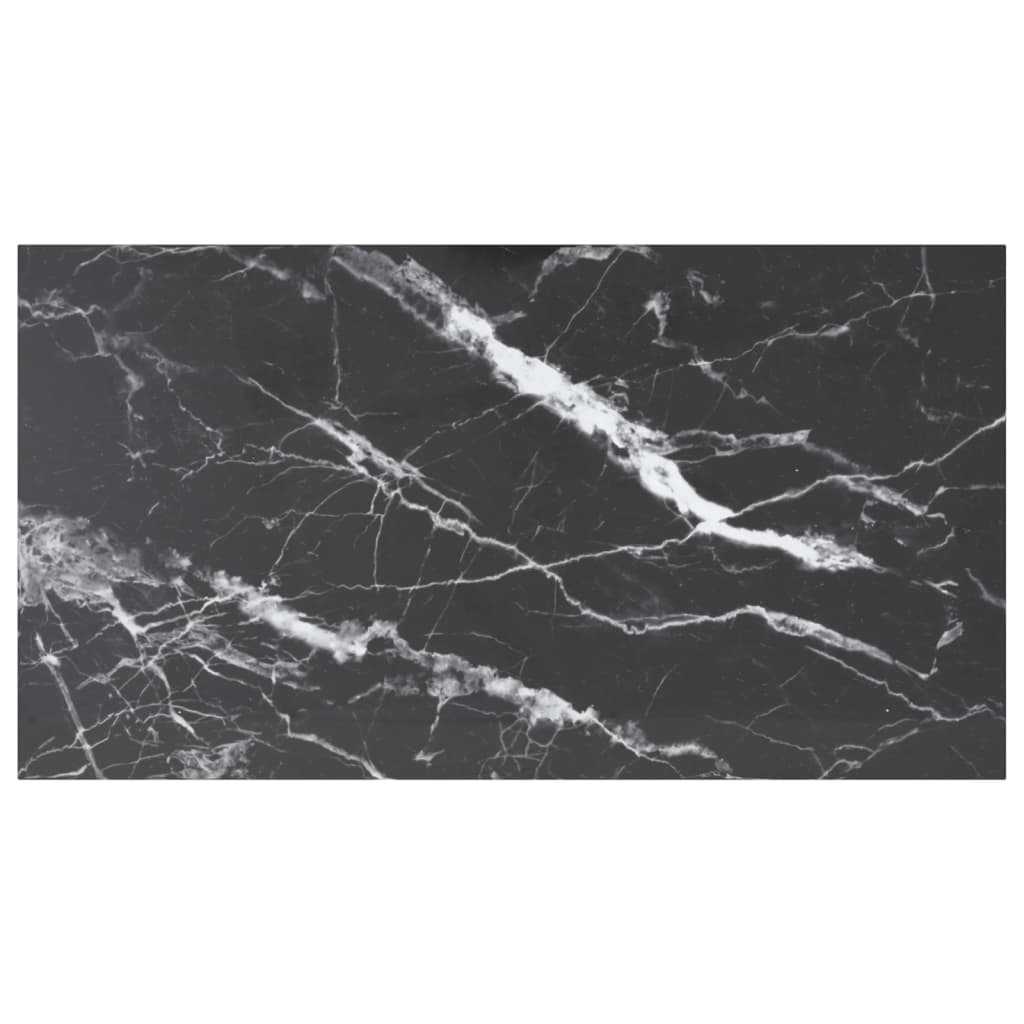 Schwarze Tischplatte 120x65 cm Marmoroptik