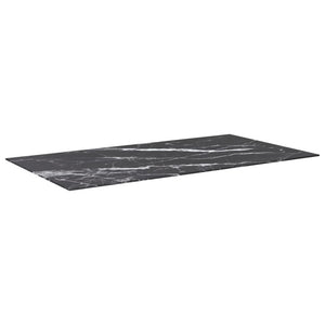 Schwarze Tischplatte 120x65 cm Marmoroptik