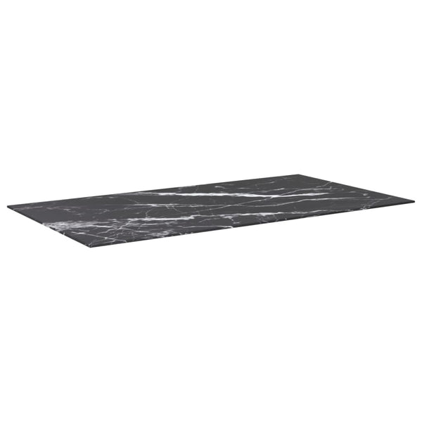 Schwarze Tischplatte 120x65 cm Marmoroptik