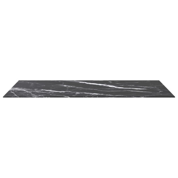 Schwarze Tischplatte 120x65 cm Marmoroptik