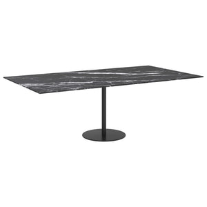 Schwarze Tischplatte 120x65 cm Marmoroptik