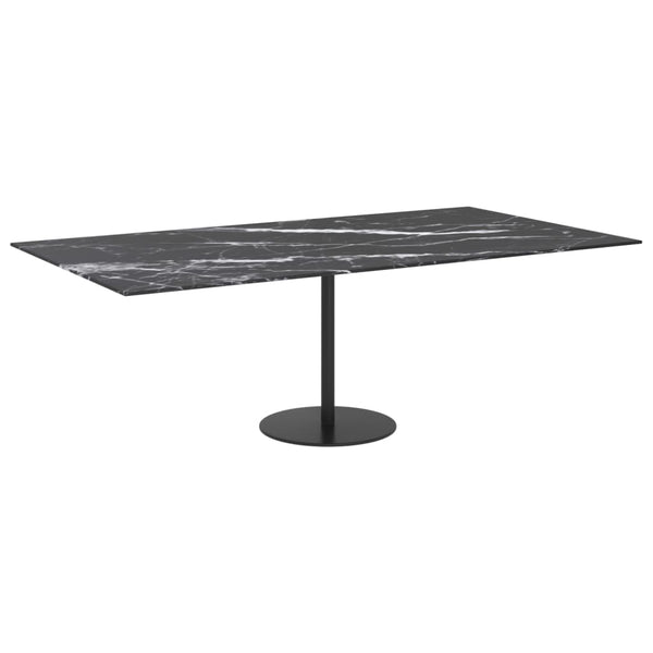 Schwarze Tischplatte 120x65 cm Marmoroptik