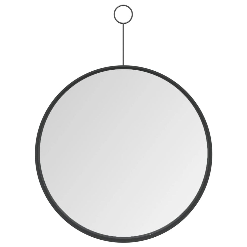 Hängespiegel mit Haken, Schwarz, 30cm