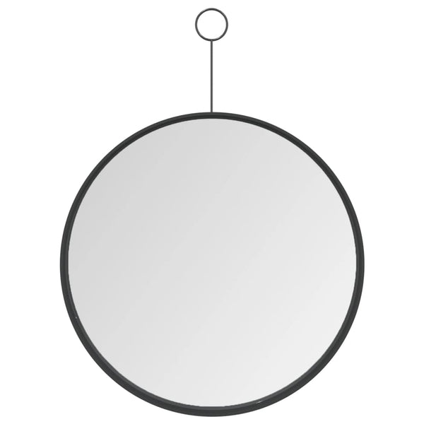 Hängespiegel mit Haken, Schwarz, 30cm